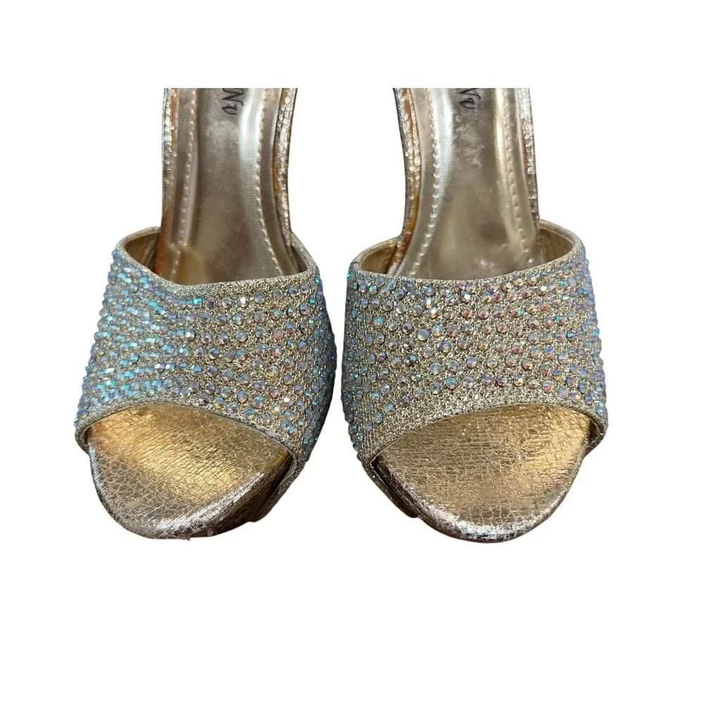 Xiao Xian Nv Pave Jeweled Gold Platform Heels  EU 36  Formal Prom Hoco Wedding